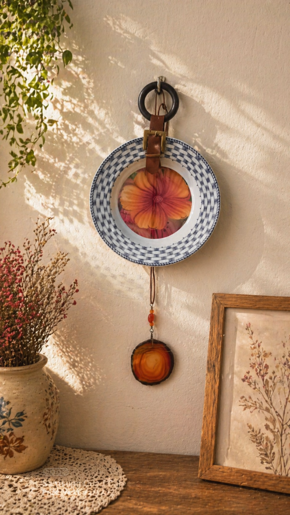 file_00000000276871fdbe95bc89d6e96da0 Suspension murale artisanale assiette décorative Tunisie